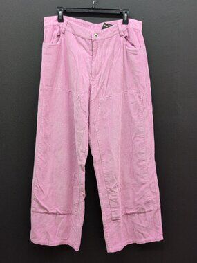 BoohooMAN Baggy Carpenter Corduroy Trousers Men's Medium Pink NWT